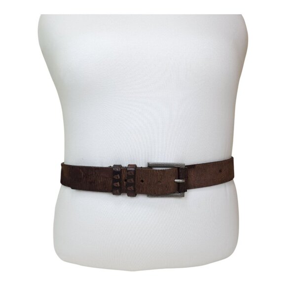 Robert Graham Mens Genuine Italian Leather Belt 36/90 Brown 44" Long 1 1/2" Wide - Picture 1 of 14